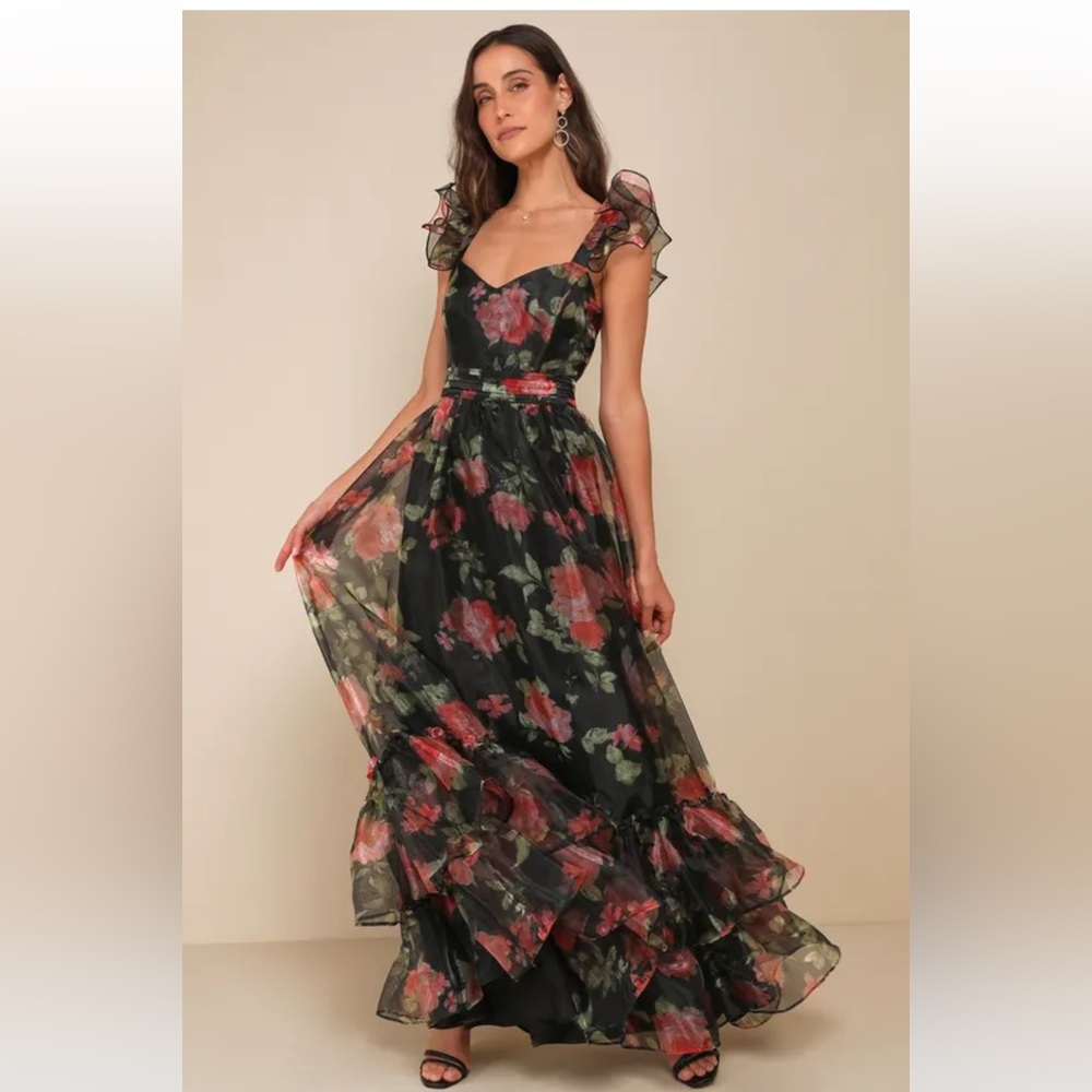Lulus formal floral maxi dress